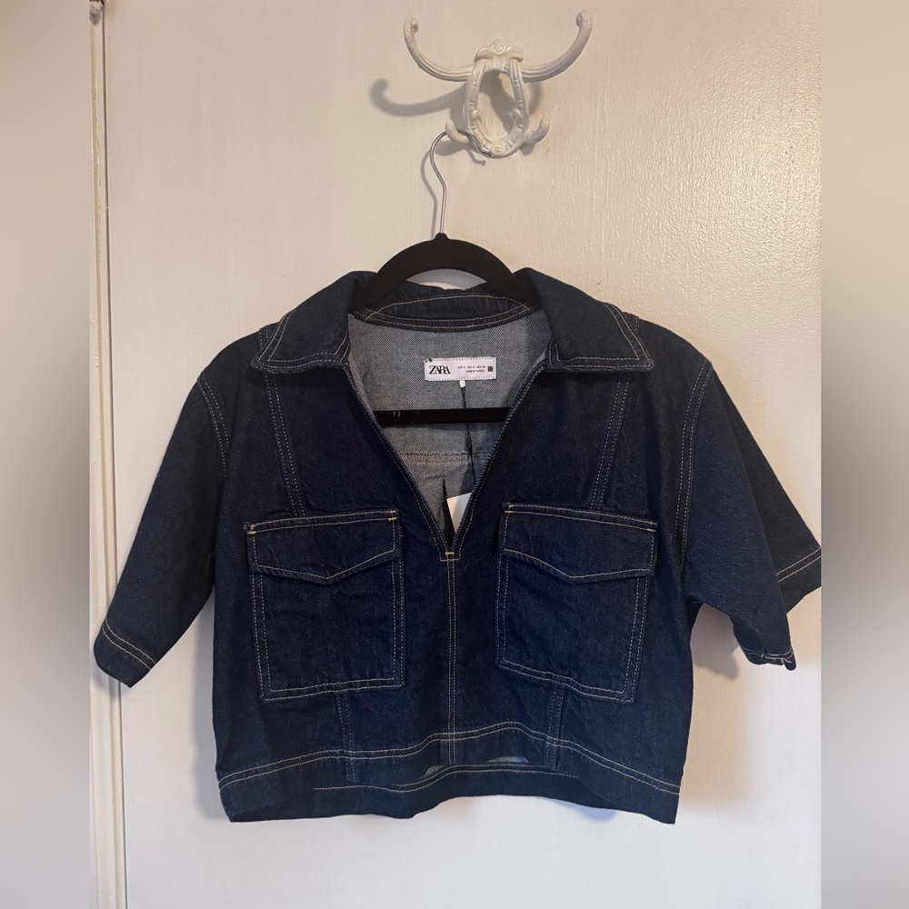NWT Zara Denim Shirt - Picture 2 of 3
